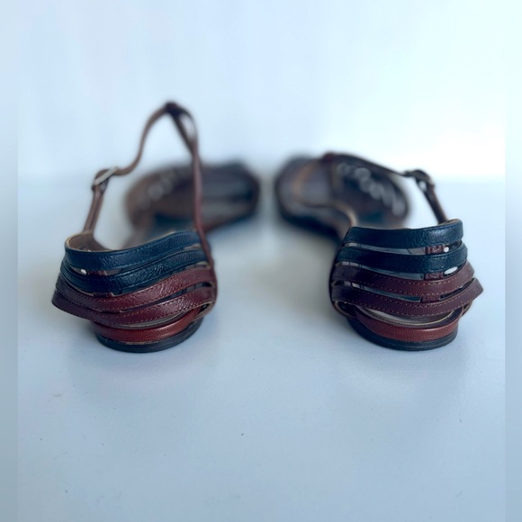 Marni Sandals - Brown and Navy leather - Picture 4 of 8